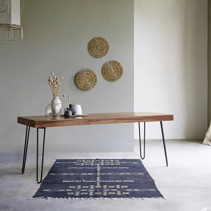 Avian Solid Wood And Metal Dining Table