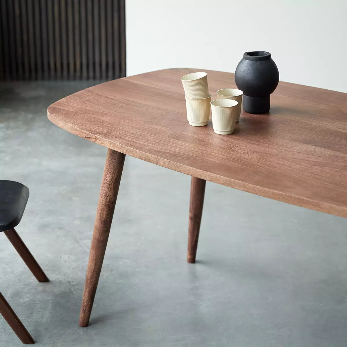 Lazare Solid Wood Dining Table In Stone Finish