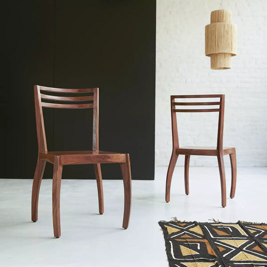 ori luna solid wood dining chair in natural finish