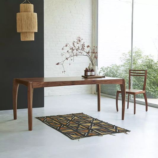 Ori Luna Solid Wood Dining Table In Natural Finish
