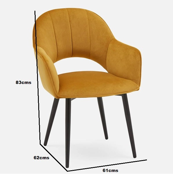 peter dining chair in yellow colour