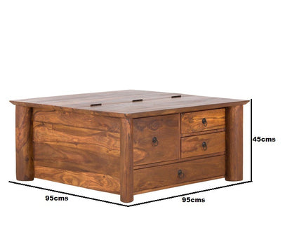 ruksa solid wood coffee table