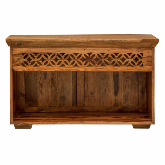 rotera solid wood shoe rack in natural finish