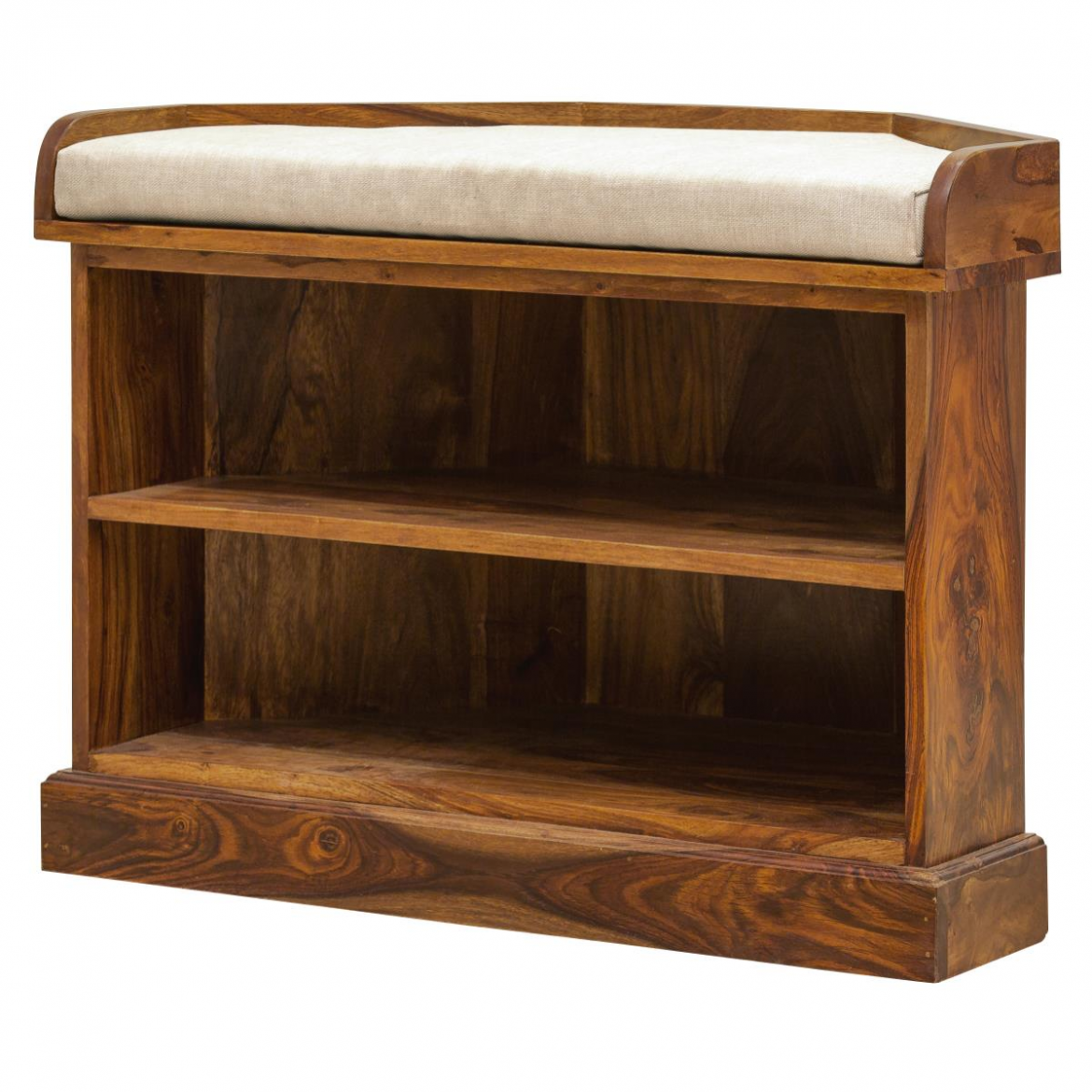 tali solid wood shoe rack in natural finish