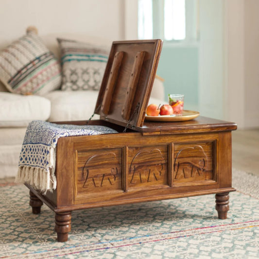gajanand solid wood coffee table