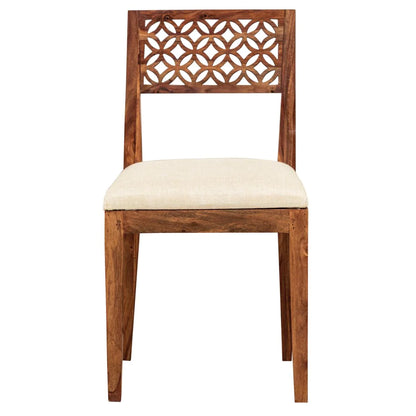 Octane Solid Wood Dining Table Set With 6 Chairs In Natural Finish
