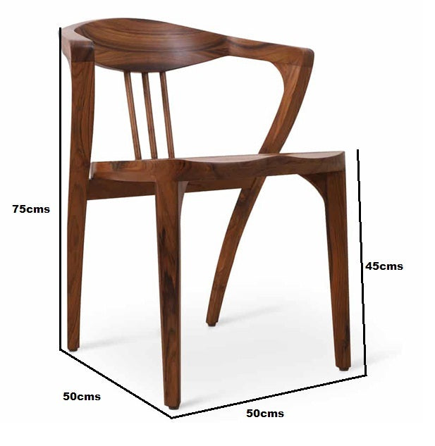 woodway solid wood dining chair in natural finish